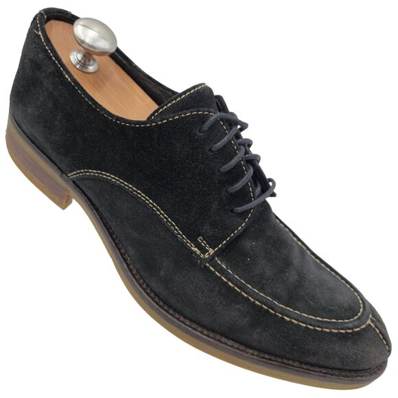 Donald J. Pliner Italy Men\'s size 9.5M Black Suede Dress Shoes Split-toe Oxfords main image 6